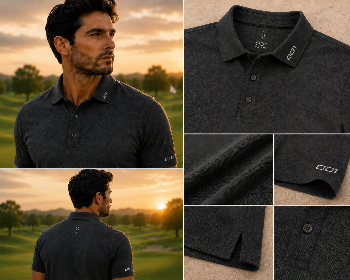 OD1 Performance Polo Charcoal - Image 2
