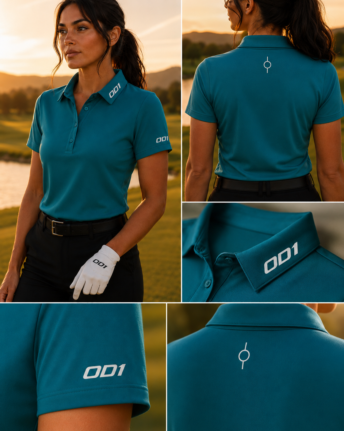 OD1 Performance Polo Teal - Image 2