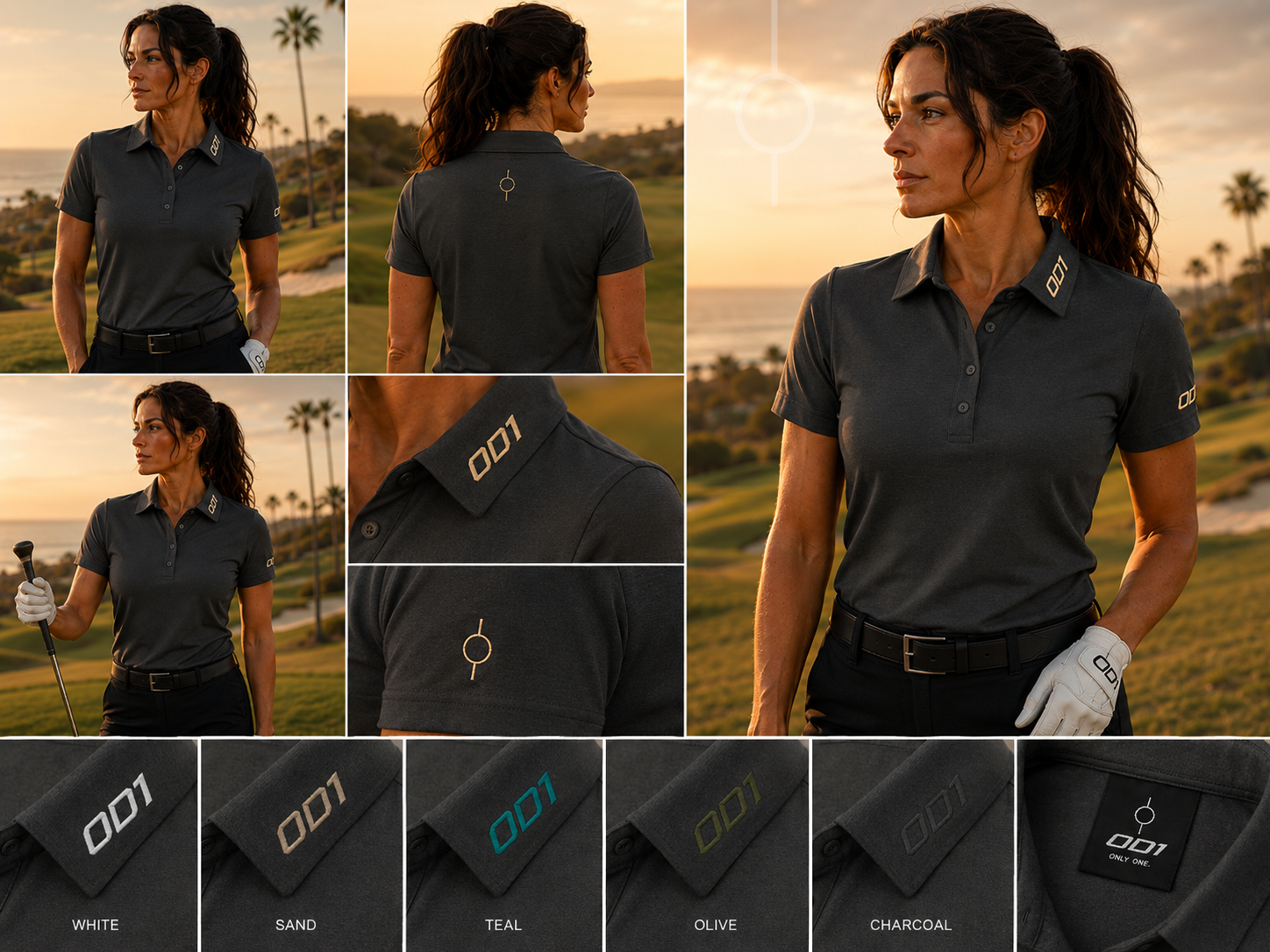 OD1 Performance Polo Charcoal - Image 3