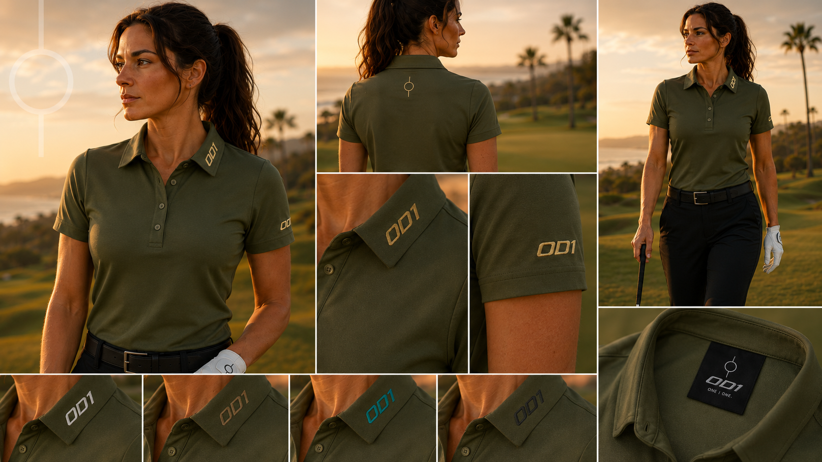 OD1 Performance Polo Olive - Image 2